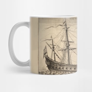 Vintage Dutch Warship Mug